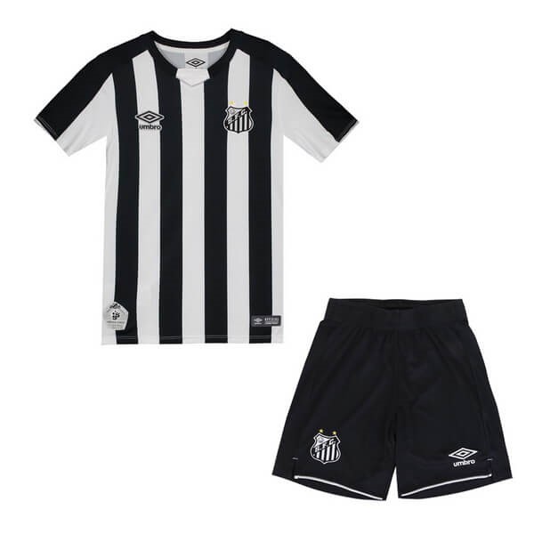 Camiseta Santos 2ª Kit Niño 2019 2020 Blanco Negro